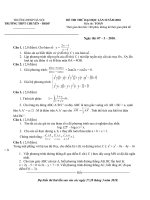 Tài liệu Thi thử ĐH môn Toán lần II (SPHNI) pdf