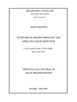 Tuyển dụng nguồn nhân lực tại công ty cao su kon tum 