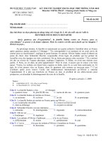 Tài liệu Đề thi chính thức kỳ thi tốt nghiệp THPT 2010 môn tiếng Pháp - Chương trình chuẩn và nâng cao (Mã đề thi 582) doc