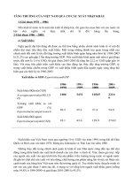 Tài liệu TĂNG TRƯỞNG CỦA VIỆT NAM QUA CƠ CẤU XUẤT NHẬP KHẨU ppt