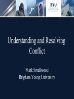 Tài liệu Understanding and Resolving Conflict pptx