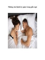 Tài liệu Những căn bệnh kỳ quặc trong giấc ngủ docx