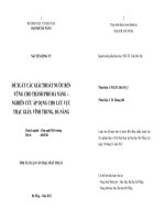 Đề xuất các giải pháp thoát nước bền vững cho thành phố đà nẵng   nghiên cứu áp dụng cho lưu vực thạc gián, vĩnh trung, đà nẵng 