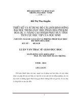 Thiết kế và sử dụng bộ câu hỏi định hướng bài học trong dạy học phần hóa phi kim hóa học 11 nâng cao nhằm phát huy tính tích cực học tập của học sinh luận văn thạc sỹ hóa học 