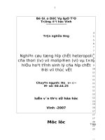 Luận văn nghiên cứu tổng hợp hợp chất heteropoli của thori (IV) với molipđen (VI) và tìm hiểu hoạt tính sinh lý của hợp chất đối với thực vật 