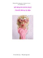 Tài liệu KẾ HOẠCH GIẢNG DẠY - Chủ đề: Đôi tay kỳ diệu ppt