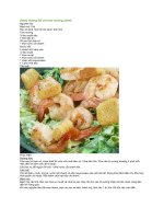 Salad hoàng đế với tôm nướng chanh 