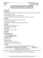 Tài liệu giáo án sinh 6 cktkn 2011