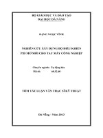 Nghiên cứu xây dựng bộ điều khiển PID mờ mới cho tay máy công nghiệp 