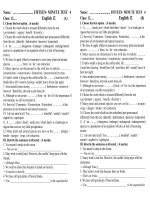 Tài liệu Fifteen-minute test 4 (Unit 9,10)- E 12