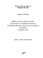 Nghiên cứu sự tạo phức đa ligan của titan (IV) với metylthymol xanh và hiđropẽoit bằng phương pháp trắc quang và ứng dụng để phân tích 