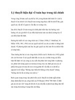 Tài liệu Lý thuyết hiện đại về toán học trong tài chính docx