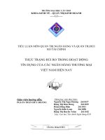 Thực trạng rủi ro hoạt động tín dụng tại các ngân hàng thương mại việt nam 