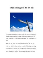 Tài liệu Thành công đến từ lời nói doc