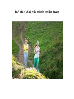 Tài liệu Để dẻo dai và minh mẫn hơn pptx