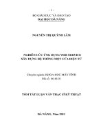 Nghiên cứu ứng dụng web service xây dựng hệ thống một cửa điện tử 