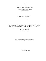 Diện mạo thơ kiên giang sau 1975 luận văn thạc sĩ ngữ văn 