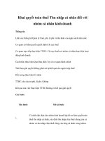 Tài liệu Khai quyết toán thuế Thu nhập cá nhân đối với nhóm cá nhân kinh doanh ppt