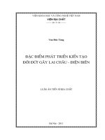 Đặc điểm phát triển kiến tạo đới đứt gãy lai châu   điện biên 