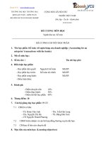 ĐỀ CƯƠNG MÔN HỌC Kế toán với ngân hàng của doanh nghiệp