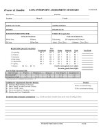 Tài liệu SAWs INTERVIEW ASSESSMENT SUMMARY ppt