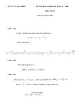 Tài liệu Đề thi và đáp án thi học sinh giỏi Bạc Liêu doc