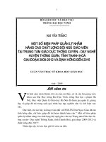 Một số biện pháp quản lí nhằm nâng cao chất lượng đội ngũ giáo viên tại trung tâm giáo dục thường xuyên   dạy nghề huyện thường xuân tỉnh thanh hoá giai đoạn 2009   2012 và định hướng đến 2015 