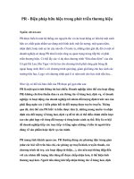 Tài liệu PR - Biện pháp hữu hiệu trong phát triển thương hiệu pptx