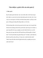 Tài liệu Năm nhiệm vụ phát triển của nhà quản lý n cần phân quyền ppt