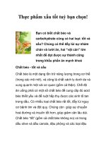 Tài liệu Thực phẩm xấu tốt tuỳ bạn chọn! pdf