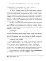 Using dialogues in teaching grammatical structures to the 10th form students 