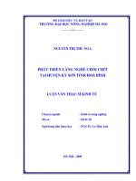 Phát triển làng nghề chổi chít tại huyền kỳ sơn tỉnh hòa bình 