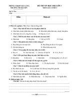 Tài liệu Đề Thi HK1 Lớp 3