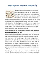 Tài liệu Nhận diện thủ thuật bán hàng đa cấp pptx