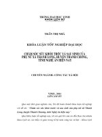 Chăm sóc sức khỏe trước và sau sinh của phụ nữ thanh long, huyện thanh chương, tỉnh nghệ an hiện nay luận văn tốt nghiệp đại học 