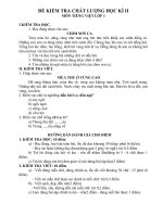 Bài soạn ĐỀ KIỂM TRA CHẤT LƯỢNG HỌC KÌ II MÔN TIẾNG VIỆT LỚP 1(ĐỀ SỐ 1)