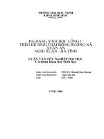 Đa dạng sinh học lưỡng cư trên hệ sinh thái đồng ruộng xã xuân an   nghi xuân   hà tĩnh 