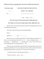 Tài liệu Đơn xin gian hạn sử dụng giấy phép xả nước thải vào hệ thống công trình thủy lợi pptx