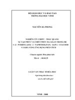 Nghiên cứu chiết   trắc quang sự tạo phức và chiết phức đa ligan trong hệ 1  (2 pyridylazo)   2  naphthol(pan)   Zr(IV)   CCl3COOH và khả năng ứng dụng phân tích 
