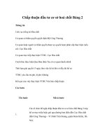 Tài liệu Chấp thuận đầu tư cơ sở hoá chất Bảng 2 pptx