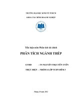 Phân tích khả năng sinh lời 