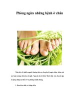 Tài liệu Phòng ngừa những bệnh ở chân ppt