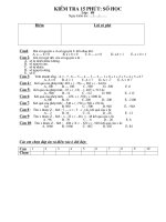 Bài soạn kiem tra 15 p toan 6 tuan 22