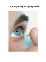 Tài liệu Kính áp tròng và dị ứng ở mắt docx