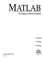 Tài liệu MATLAB ® The Language of Technical Computing P1 doc