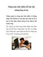 Tài liệu Dùng máy tính nhiều dễ mắc hội chứng ống cổ tay docx