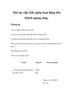 Tài liệu Thủ tục cấp Giấy phép hoạt động bến khách ngang sông. ppt