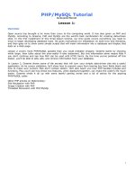 Tài liệu PHP/My SQL Tutorial pptx