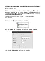 Tài liệu Cho phép truy cập đến VMware Virtual Machine (NAT) từ một máy tính khác doc