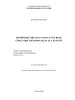 Mô hình dữ liêu Dan-vand và ứng dụng công nghệ Gis trong quản lý cấp nước
